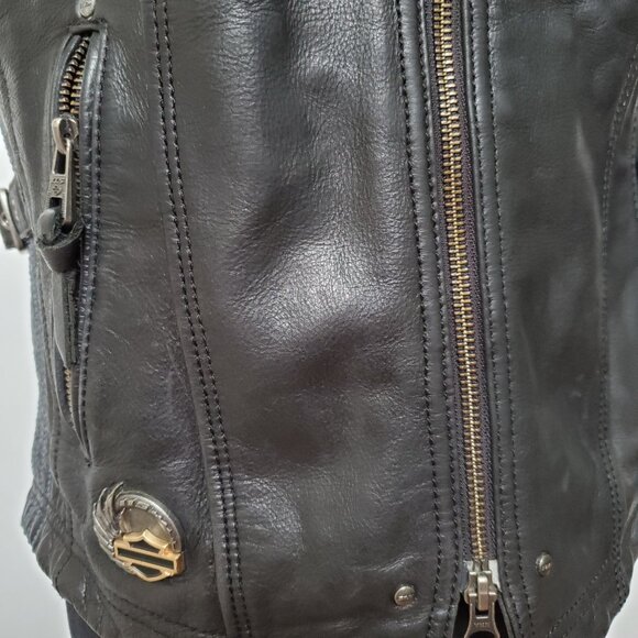 Harley Davidson Womens 115th Anniversary Limited Edition Leather Vest - Picture 4 of 8